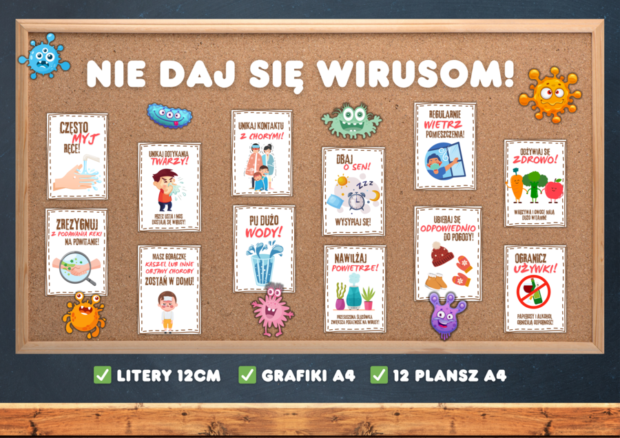 NIE DAJ SIĘ WIRUSOM - Jak unikać przeziębień - Gazetka szkolna