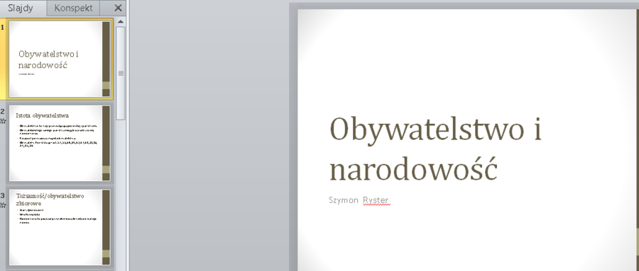 Obywatelstwo i narodowość - prezentacja