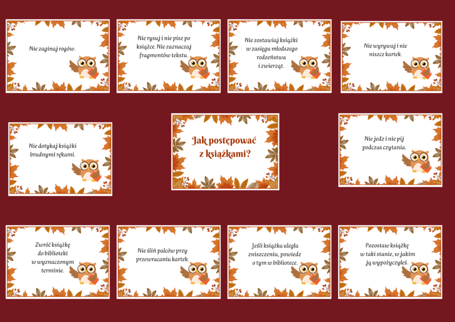 Jak postępować z książkami - BIBLIOTEKA - gazetka - wersja 2