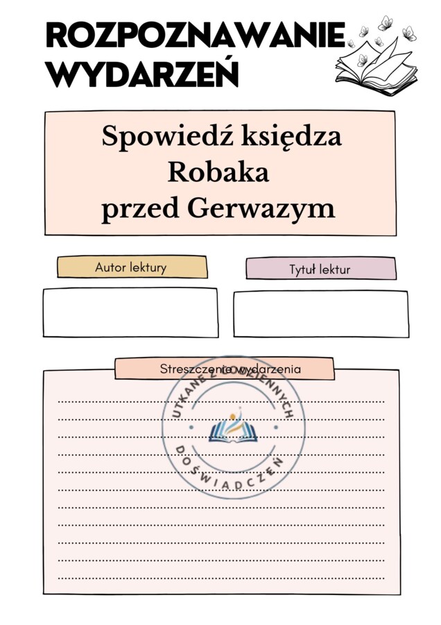 Rozpoznawanie wydarzeń – powtarzamy treść lektur