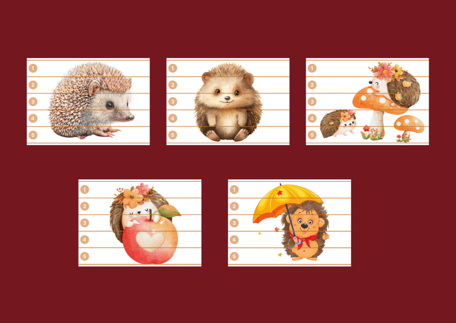 DZIEŃ JEŻA– puzzle – 10 szt.- biblioteka - biblioteka - świetlica