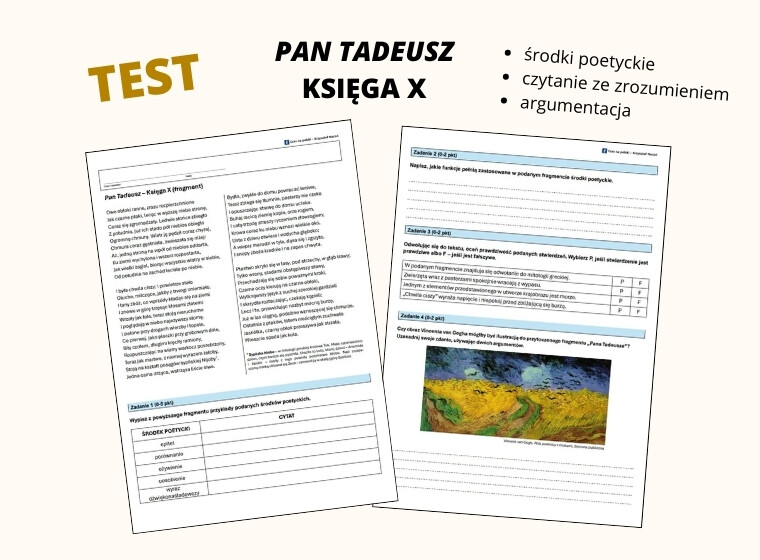 Test – "Pan Tadeusz" (fragment księgi X)