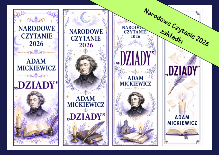 ❤️📖NARODOWE CZYTANIE 2026 - zakładki do książek 1