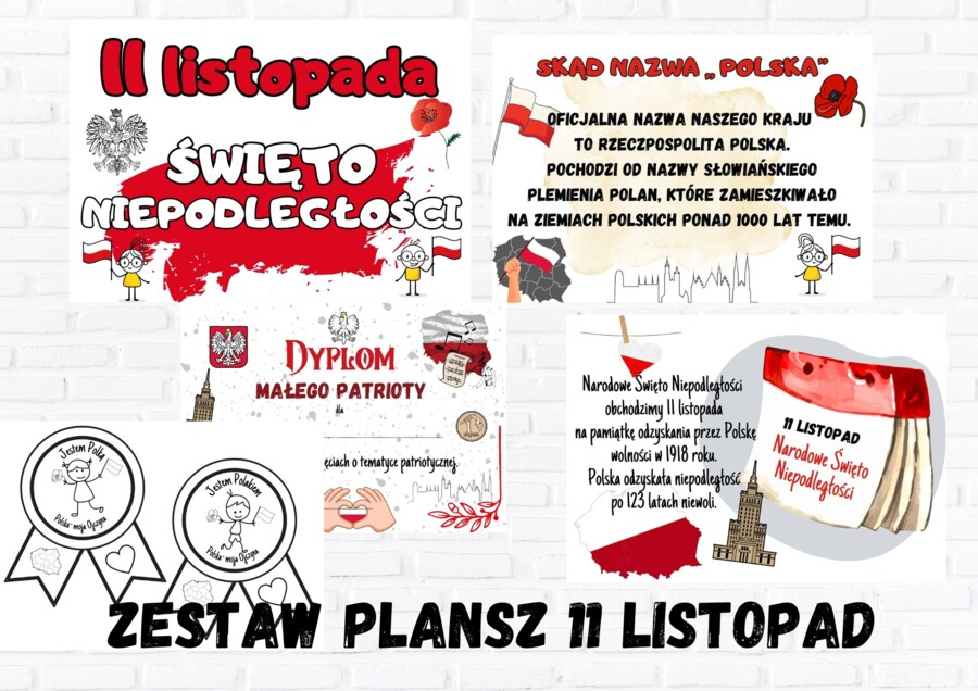 Plansze kolorowe - 11 listopada