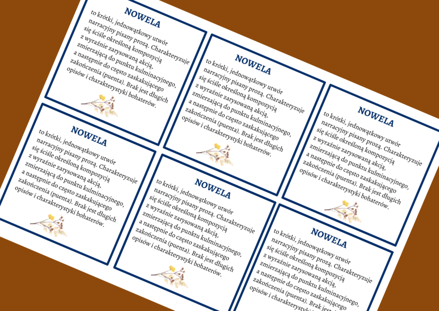NOWELA - epika – cechy – wklejka