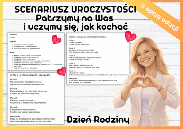 Dzień Rodziny Patrzymy na Was  i uczymy się jak kochać SCENARIUSZ UROCZYSTOŚCI