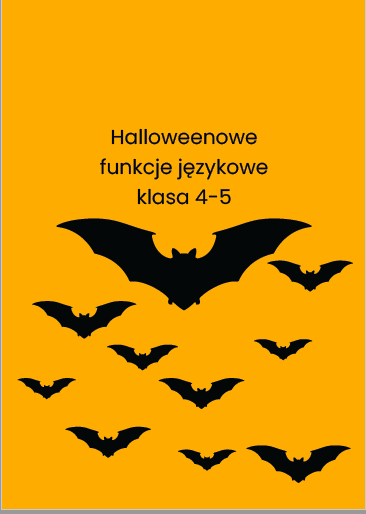 HALLOWEEN - funkcje językowe dla klas 4-5
