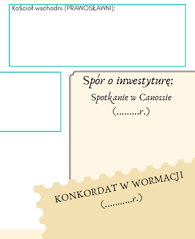 "Konflikt papiestwa z cesarstwem" - prezentacja + karta pracy