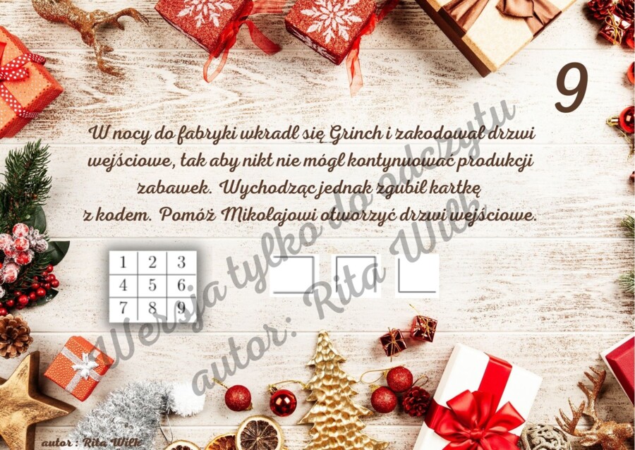 Matematyczny kalendarz adwentowy (klasy 7-8)