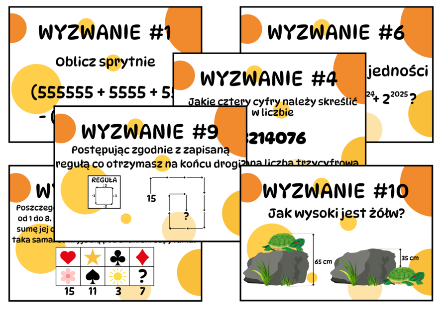 Logiczne potyczki. Łamigłówki matematyczne. Gazetka.