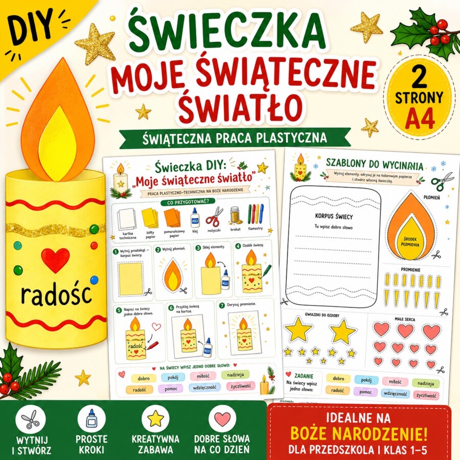 Świeczka DIY. Moje świąteczne światło