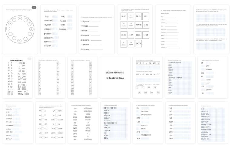 LICZBY RZYMSKIE 1-3000