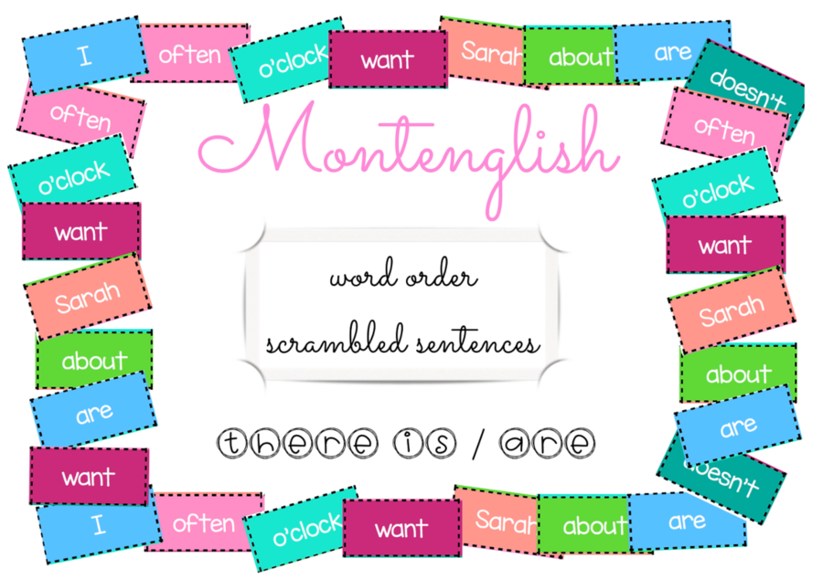 Rozsypanki wyrazowe Scrambled Sentences: there is/are