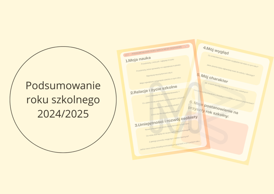 Lekcja wychowawcza - podsumowanie roku szkolnego 2024/2025