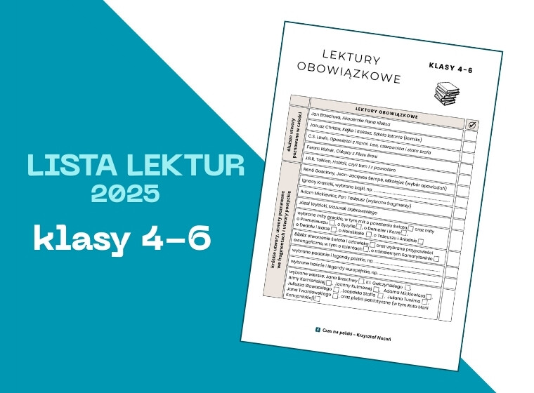 Lista (checklista) lektur – szkoła podstawowa (klasy 4-6)