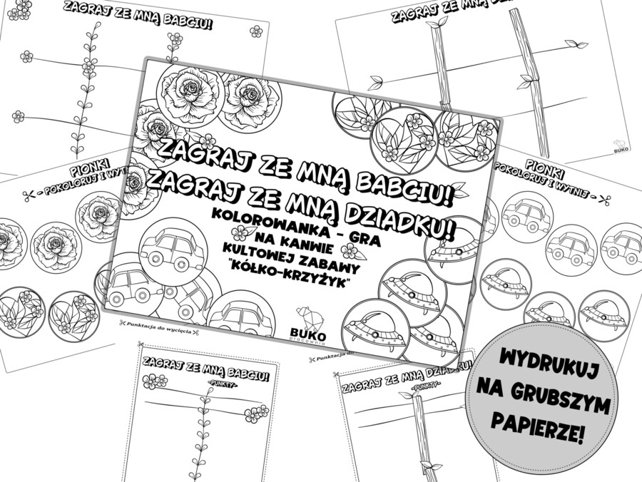 Dzień Babci i Dziadka - KOLOROWANKA GRA