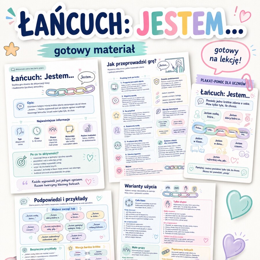 Gra słowna. Łańcuch: Jestem...