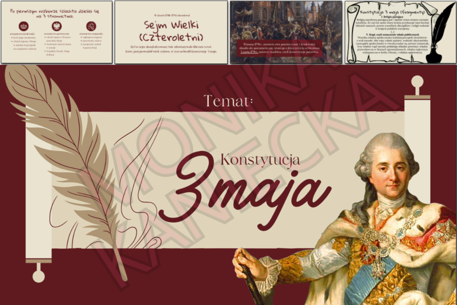 Konstytucja 3 maja - prezentacja historia klasa 6