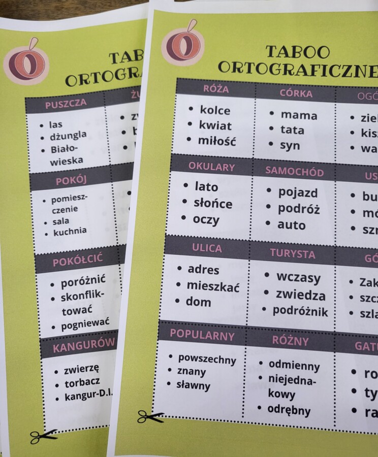 Ortografia- pisownia wyrazów z ó i u