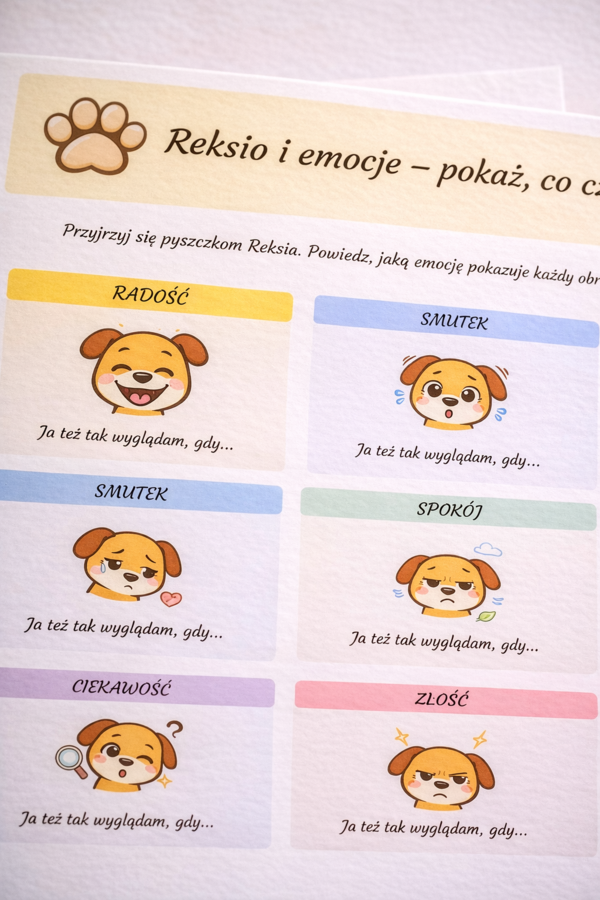 Reksio i emocje – pokaż, co czuje