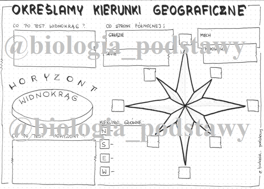 Klasa 4 - Określamy kierunki geograficzne - KP