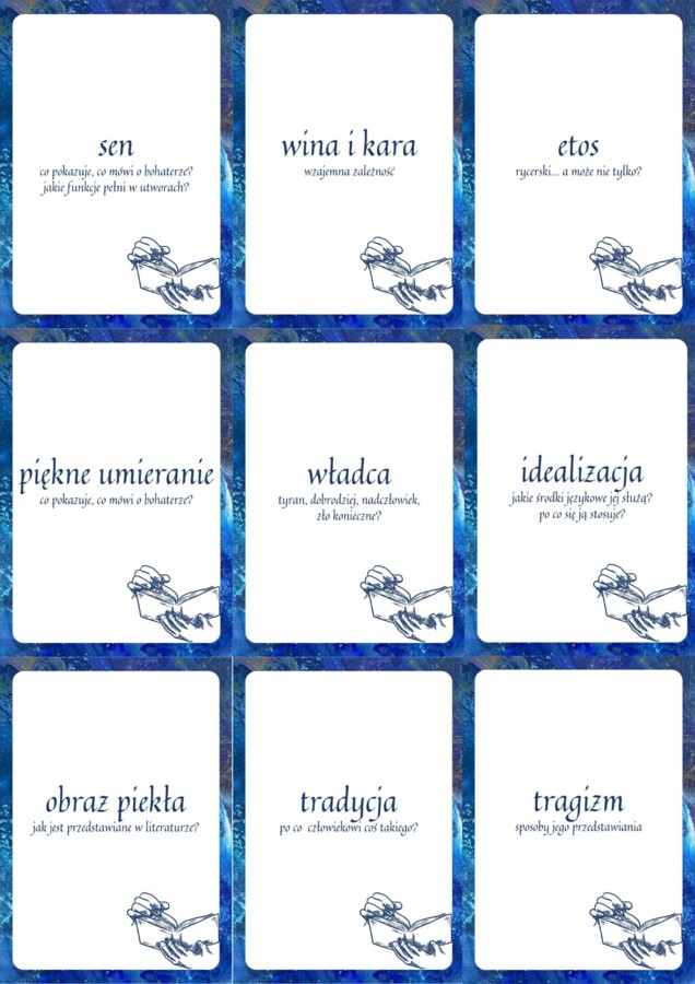 Motywy maturalne - karty