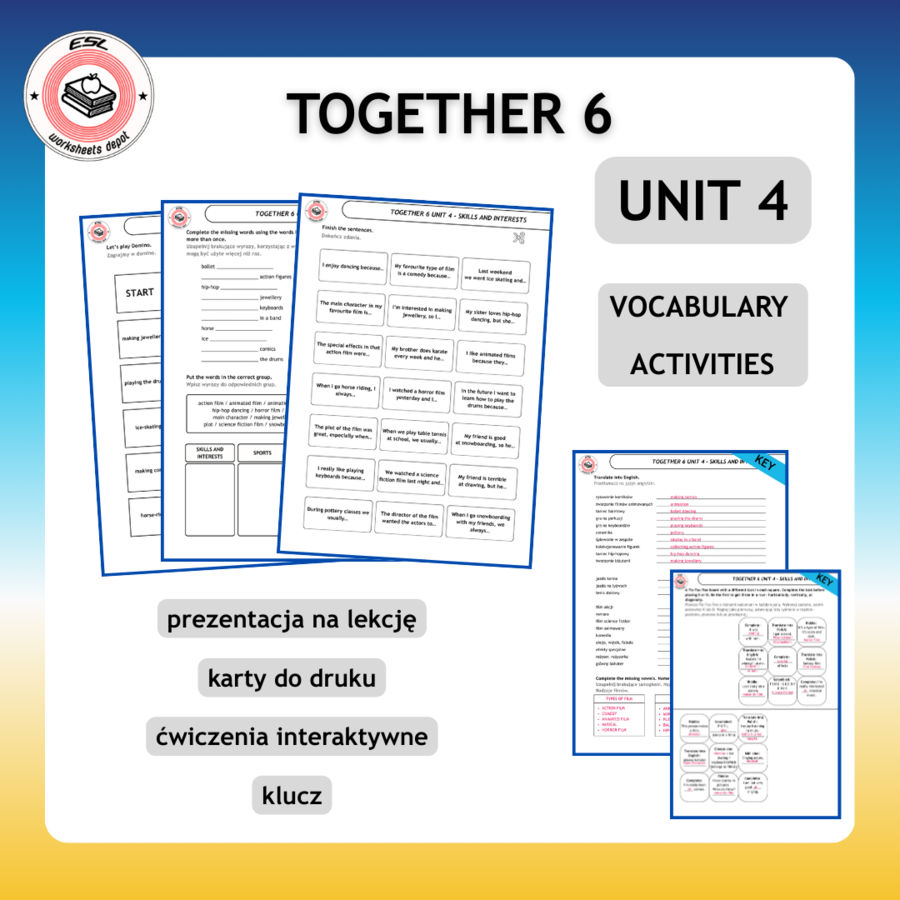 Together 6 Unit 4 - vocabulary activities