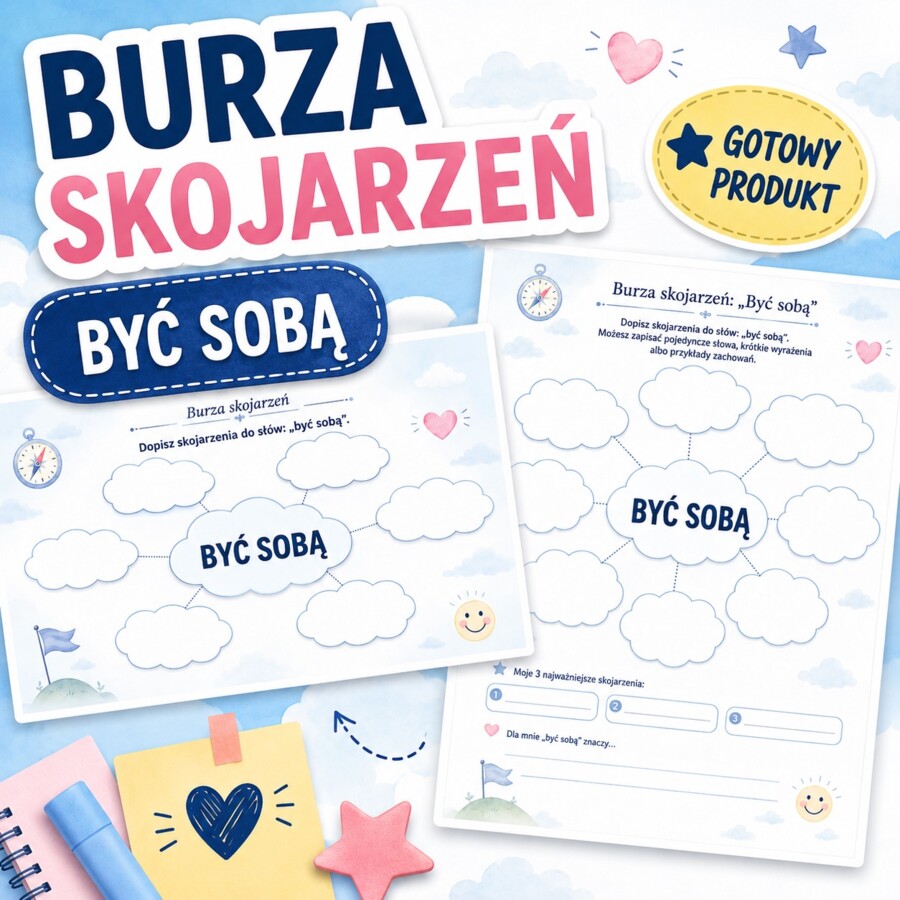 Burza skojarzeń. Być sobą.