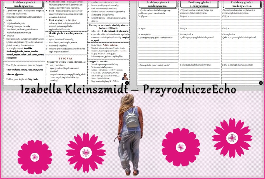 Minizestaw do tematu „Etiopia - problemy głodu i niedożywienia” – sketchnotka + karta pracy w pdf + gratisowy link do prezentacji multimedialnej niekomercyjnej wykonanej w genial.ly do indywidualnego pobrania i użycia do celów niekomercyjnych. Geografia 