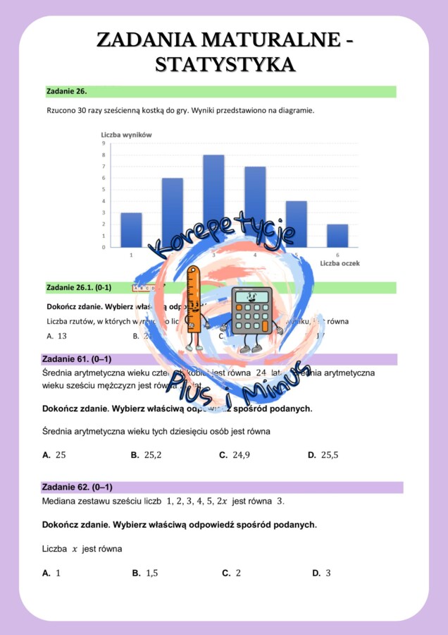 Zadania maturalne- statystyka