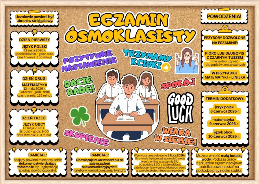 EGZAMIN ÓSMOKLASISTY - 2026