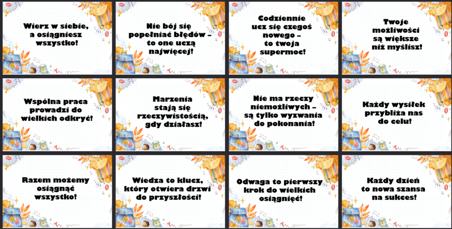 Hasła motywujące uczniów na nowy rok szkolny