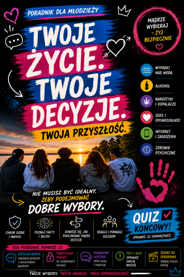 Twoje życie. Twoje decyzje. | Poradnik profilaktyczny + quiz + scenki  - 14 stron