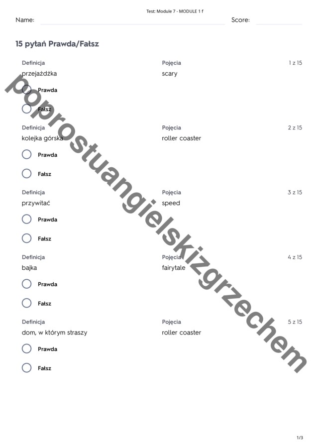 Flash 7 - Module 1 - testy