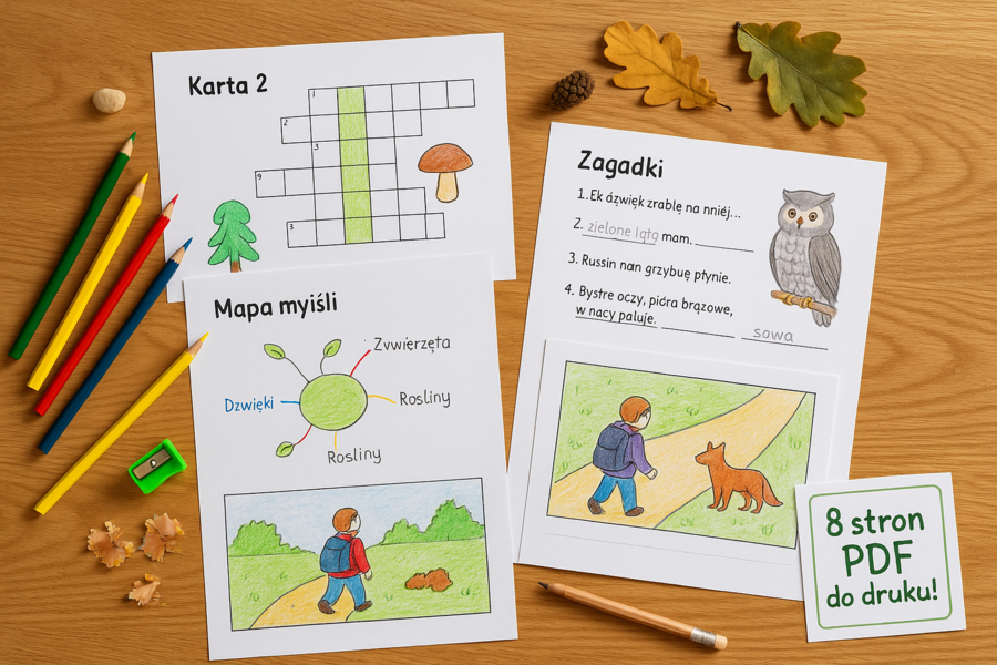 Karty pracy „Wędrówka przez las”
