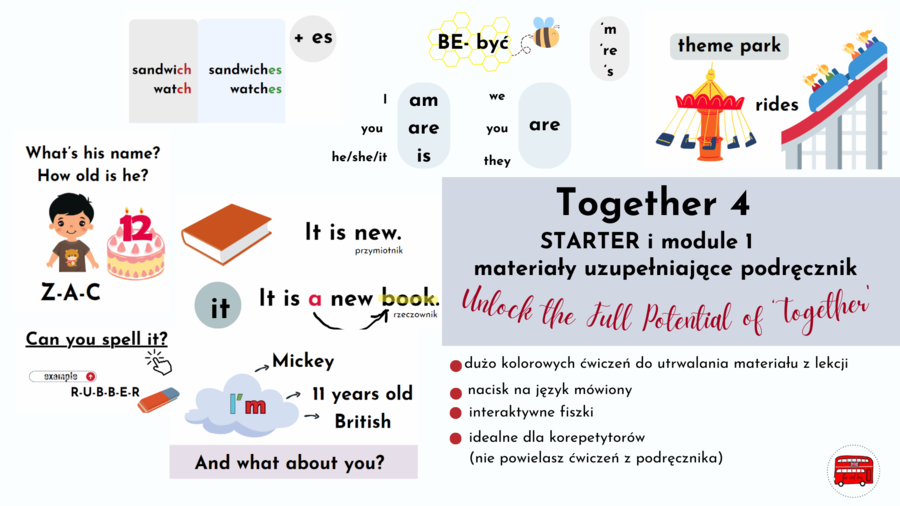 Together 4, starter + unit 1, materiały dodatkowe uzupełniające podręcznik, to be, countries and nationalities