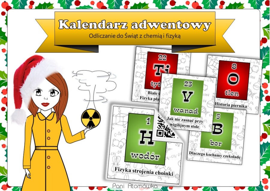 Chemia. Fizyka. Naukowy kalendarz adwentowy. Kupony dla uczniów.