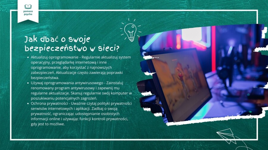 Prezentacja multimedialna bezpieczeństwo w sieci, nadużywanie internetu, uzależnienia behawioralne, niebezpieczeństwo w sieci