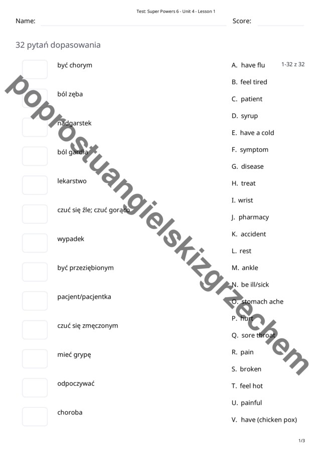 Super Powers 6 – Unit 4 – testy