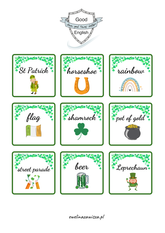 ST.PATRICK’S GREEN SET.