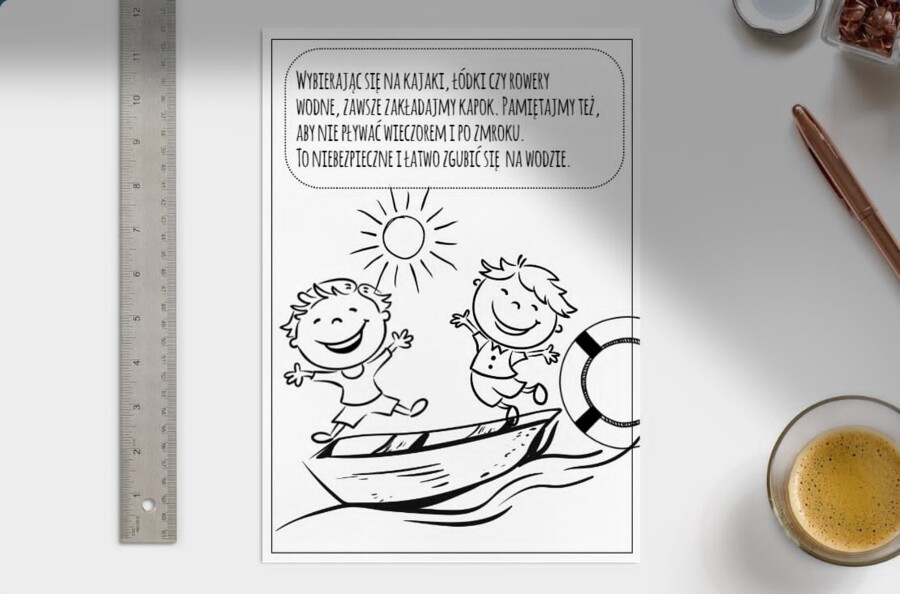 Bezpieczne wakacje dla najmłodszych - książeczka i gazetka do kolorowania