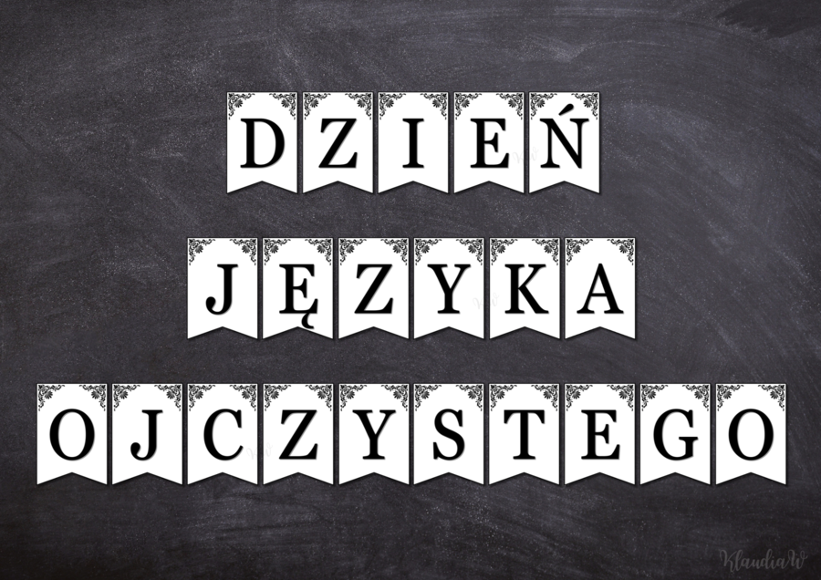Międzynarodowy Dzień Języka Ojczystego – girlanda do druku (PDF)