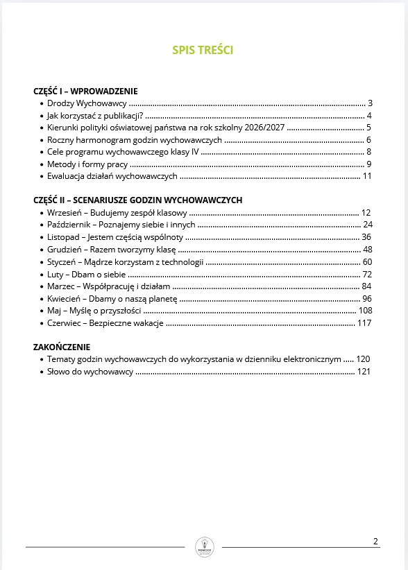 36  scenariuszy  godzin wychowawczych kl 4 PLAN PRACY WYCHOWAWCZEJ