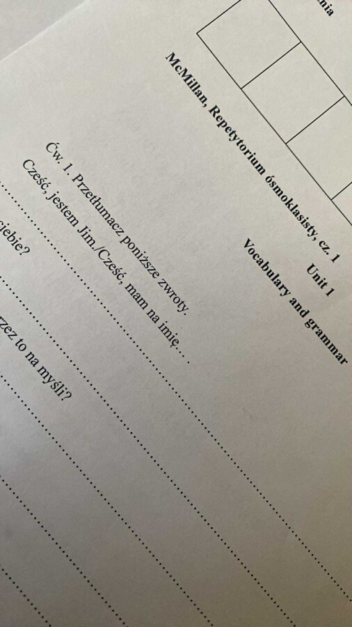 Unit 1 Mcmillan Repetytorium ósmoklasisty cz. 1