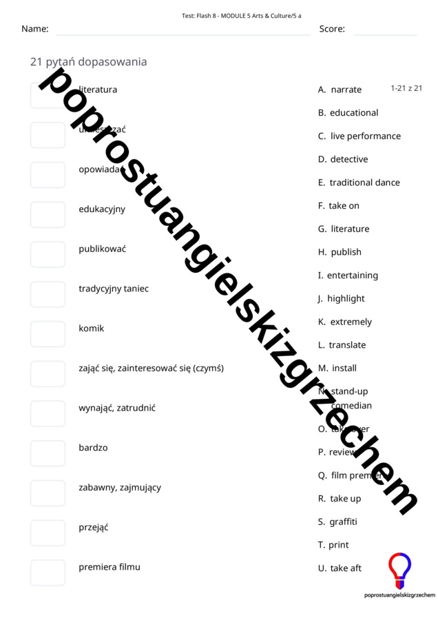 Flash 8 – Module 5 – testy