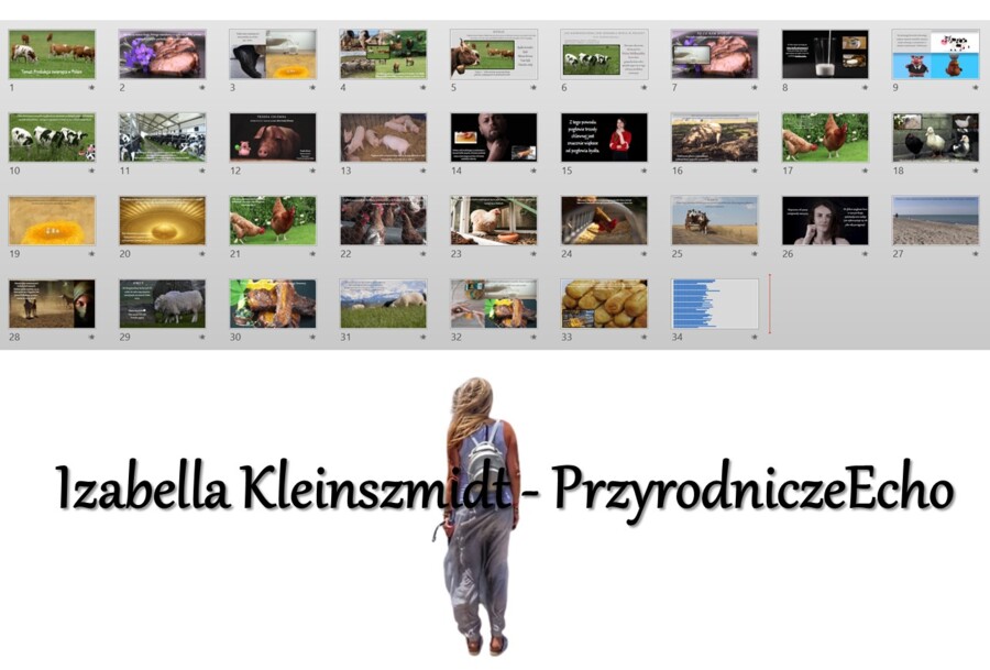 Prezentacja multimedialna w power point. „Produkcja zwierzęca”. Geografia 7, dział „Rolnictwo i przemysł”.