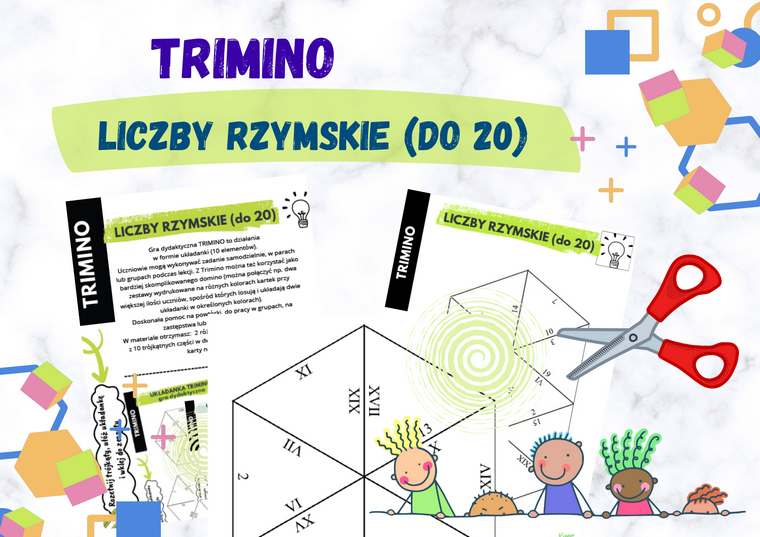 Trimino - Liczby rzymskie do 20