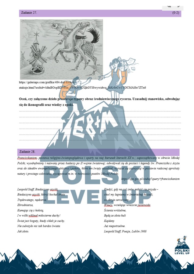średniowiecze_pakiet 3 elementów (opracowanie lektur i epoki+ test+fiszki)_Polski Level Up