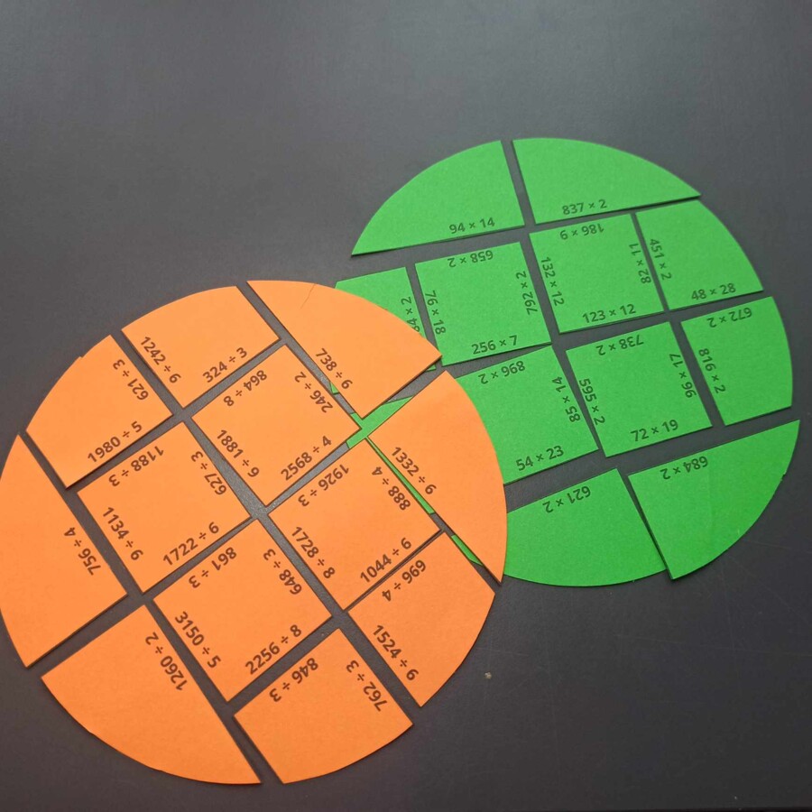 Puzzle matematyczne na Dzień Kropki - mnożenie i dzielenie