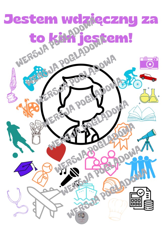 Plakat - jestem wdzięczny